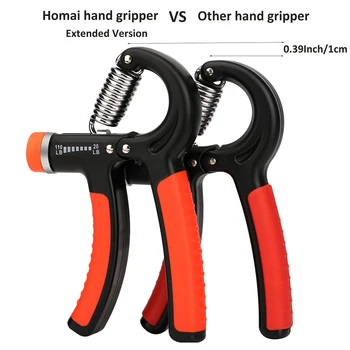 

2pcs Adjustable Heavy Gripper Fitness Hand Exerciser Grip FatGrip Wrist Increase Strength Spring Finger Pinch Carpal Expander