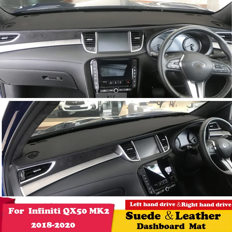 Кожаный коврик для приборной панели Infiniti QX50 2018 2019 2020 II MK2 ковер аксессуары