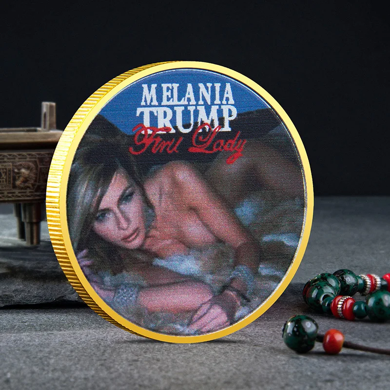 

1X Melania Trump Silver American First Lady Commemorative Coin US Half Dollar Gift for Gold Silver Plated Collection Coins
