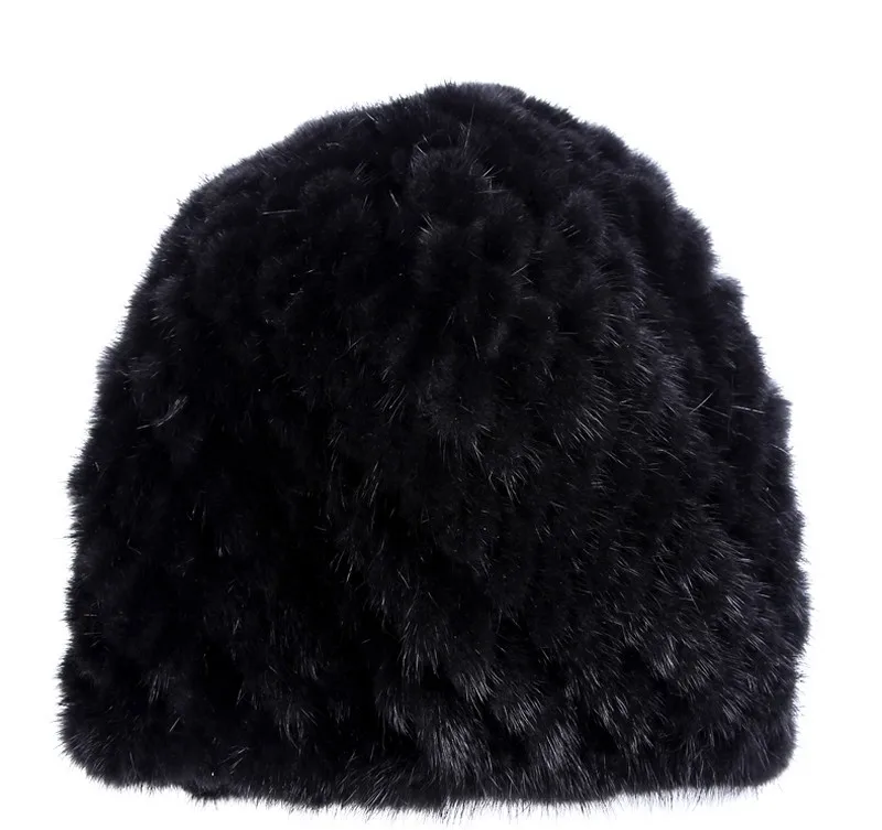 Glaforny зимние однотонные мужские шапки среднего и среднего возраста утолщенные норковые волосы для сохранения тепла и защиты ушей вязаная шапка