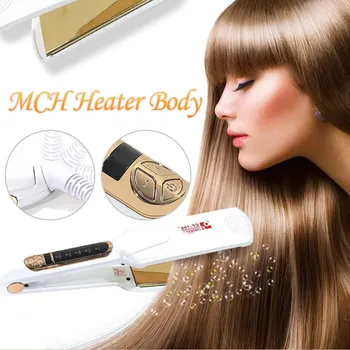 

Air Electric Splint Hair Straightener Hair Styling Iron Dual-purpose air bang inside buckle curl Heating Wide Heating Plate#1210