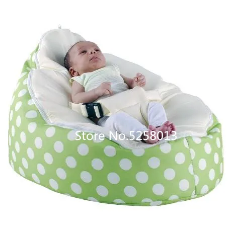 green polka chibbebe всплеск крем сиденье детское кресло мешок - Цвет: green polka