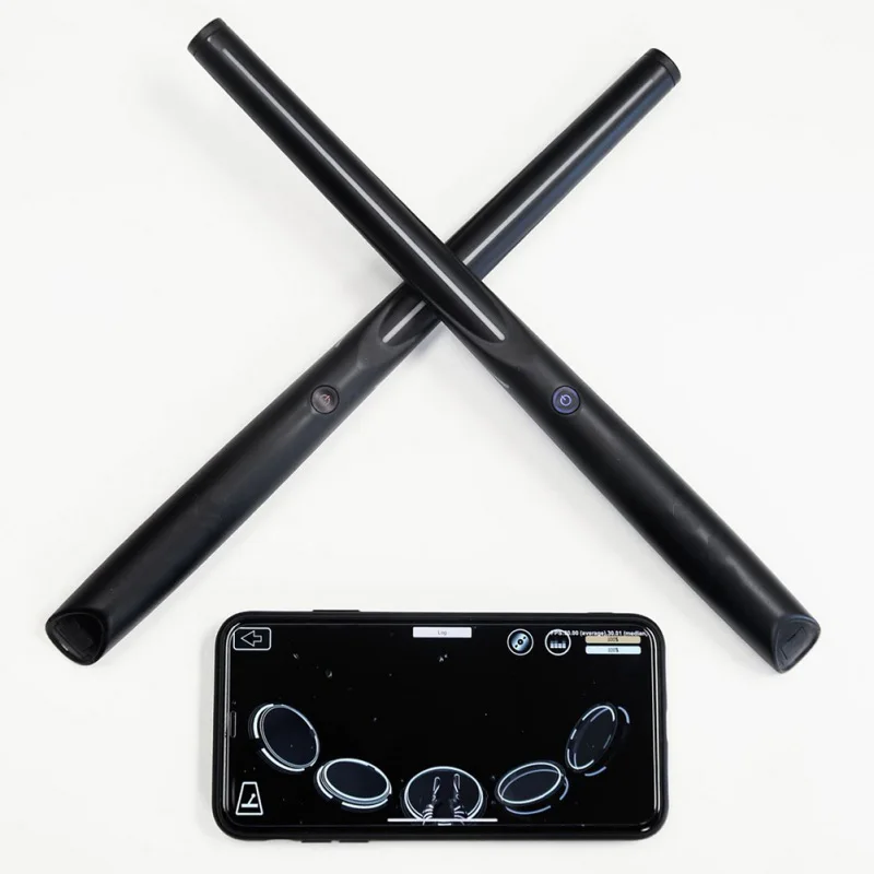 Air Drum Stick Portable Electronic Pocket Drumset With Light Bluetooth  Wireless Connection With Cell Phone Freestyle use