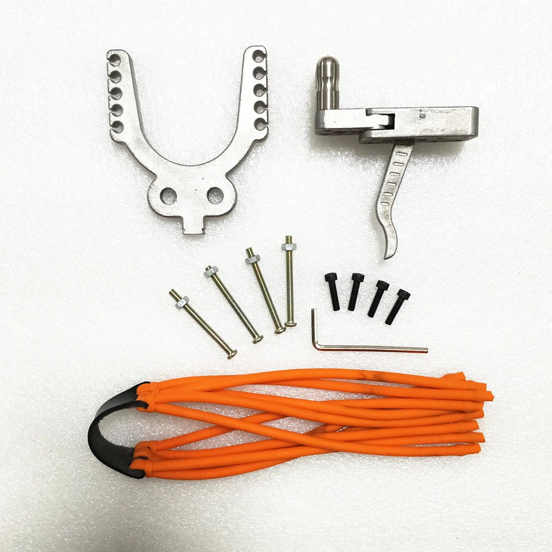 Stainless Steel Slingshot Rubber Holder + Release Device Slingshot