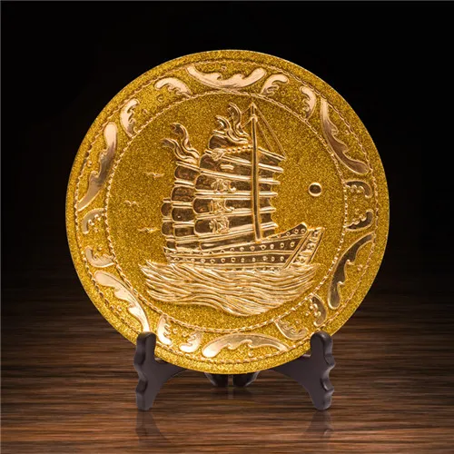 8 inch Хороший keepsake Выпускной 24k Золотая фольга 10 дюймов керамическое ремесло подарки для друзей - Цвет: 8 inch