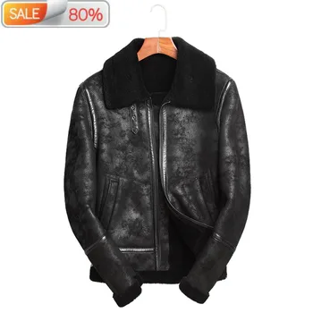 

Winter Genuine Sheepskin Leather Jacket 100%Wool Liner Coat Fashion Men Clothes 2020 F-CQ-A721 ND7A9