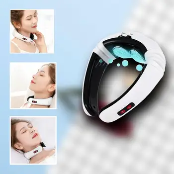 

Electric Neck Massager & Pulse Back 6 Modes Power Control Far Infrared Heating Pain Relief Tool Health Care