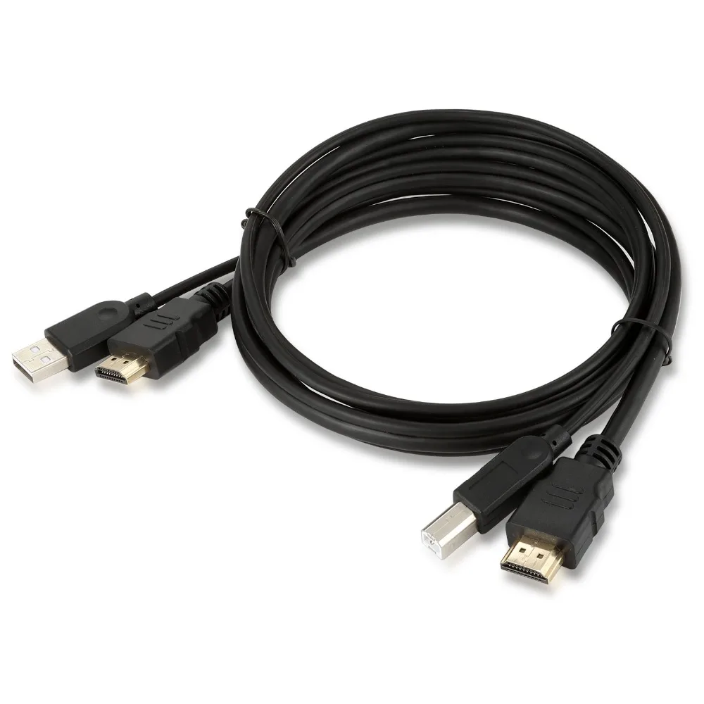 Тесла новые интеллектуальные высокое качество 1.5 м HDMI USB KVM специальный кабель