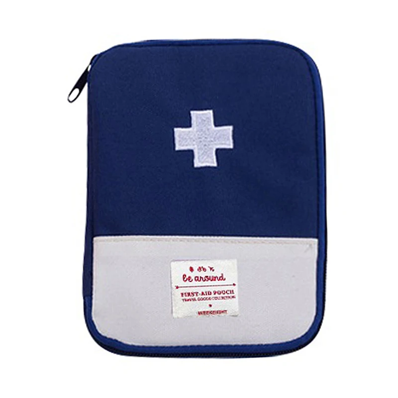 Portable First Aid Kit Outdoor Travel Bag Pouch Bags Small Kit Emergency Medicine Package Medical Divider Storage Organizer - Цвет: BLUE