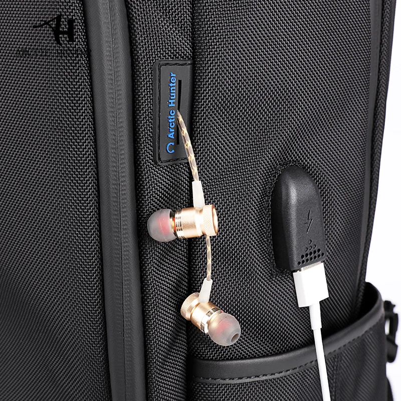 ARCTIC HUNTER Fashion Waterproof Men Laptop Backpack USB Charge School Backpack Large Capacity Mochila Casual Male Travel Bag 6
