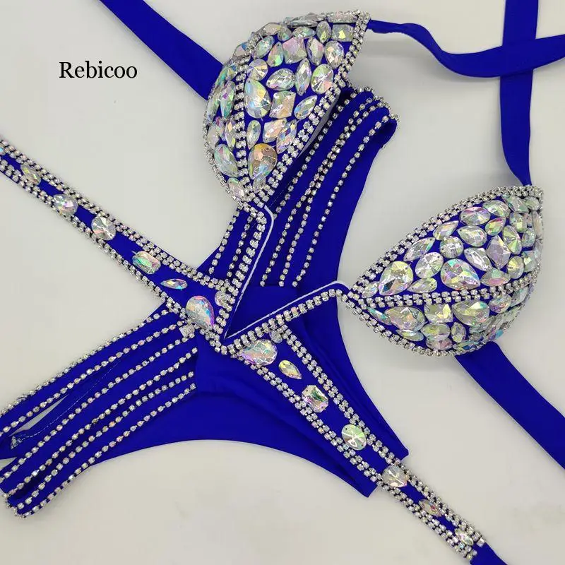 Sexy Women Bikin Luxury Rhinestone Swimwear 2020 Push Up Crystal Diamond Swimsuit Micro Bikini Set Newest Biquini