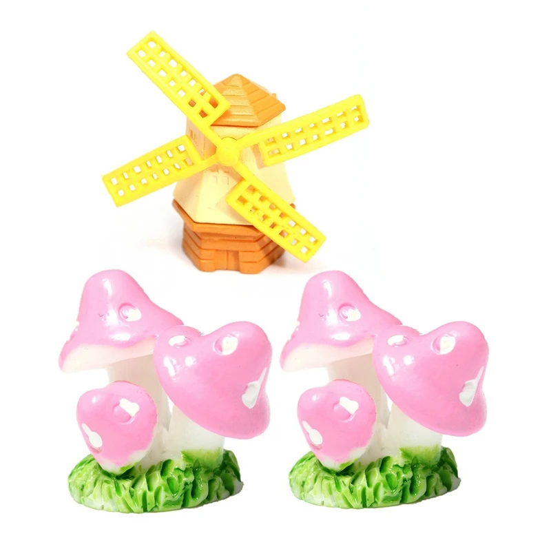 Акция! 2 шт. мини грибы для миниатюрных растений горшки Феи вечерние украшения сад