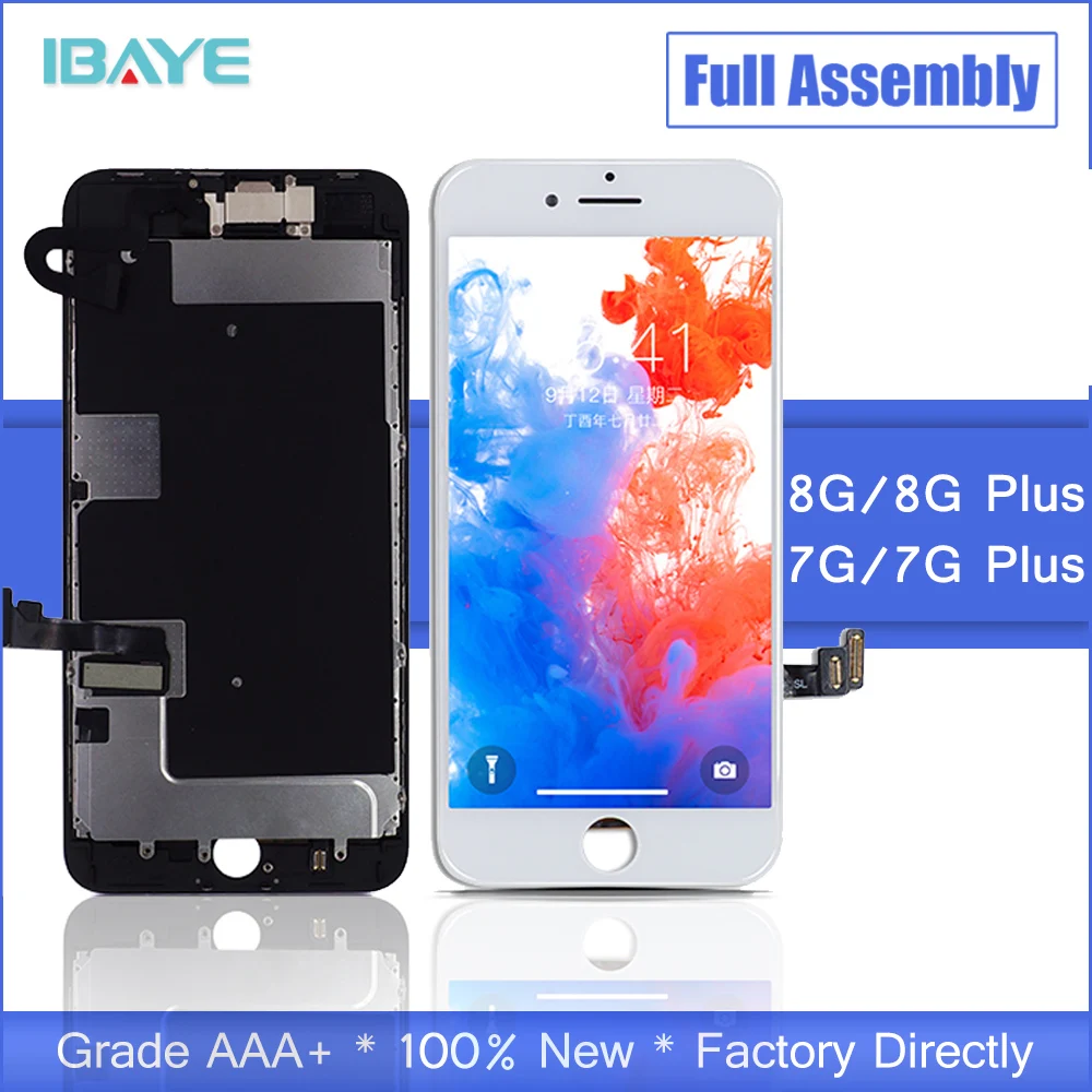 

AAA+++ LCD For iPhone 7 7 Plus 8 8 Plus LCD Display Touch Screen Assembly 7plus 8plus Replacement Full Set LCD Good 3D Touch