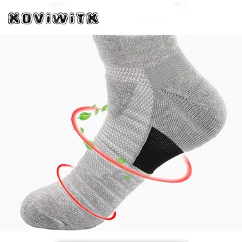 

Funny New Men Sports Outdoor Basketball Cotton Socks black Solid Fashion short Towel Bottom Men sock Harajuku Casual winter sox