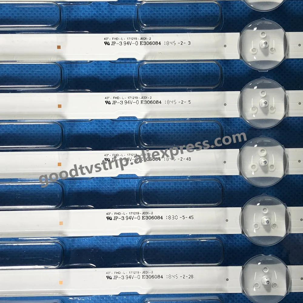 Комплект 8 шт. светодиодный подсветка полосы для Samsung UN43M5300AF 2015 SVS43 FCOM FHD V8DN-430SMB-R0 V8DN-430SMA-R0 BN96-37294A BN96-37295A