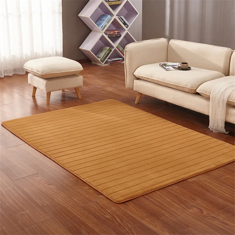 Прямоугольный напольный коврик для палатки, толстый коралловый флис, ковер татами, ковер для спальни, гостиной, окна, одеяло, ползающий коврик
