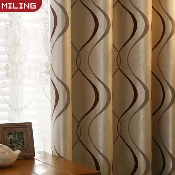 

Thick Luxury Wavy Striped Kitchen Curtains for Living Room Bedroom Curtains Decoration Modern Blackout Curtains for Kitchen