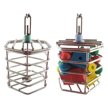 

2020 New Squirrel Bird Parrot Food Foraging Cage Thick Durable Stainless Steel Life Toy