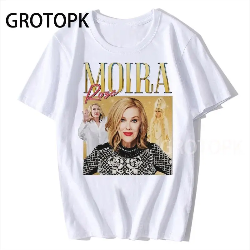 Футболка Moira Rose мужская с принтом хлопок Повседневная Свободная уличная одежда