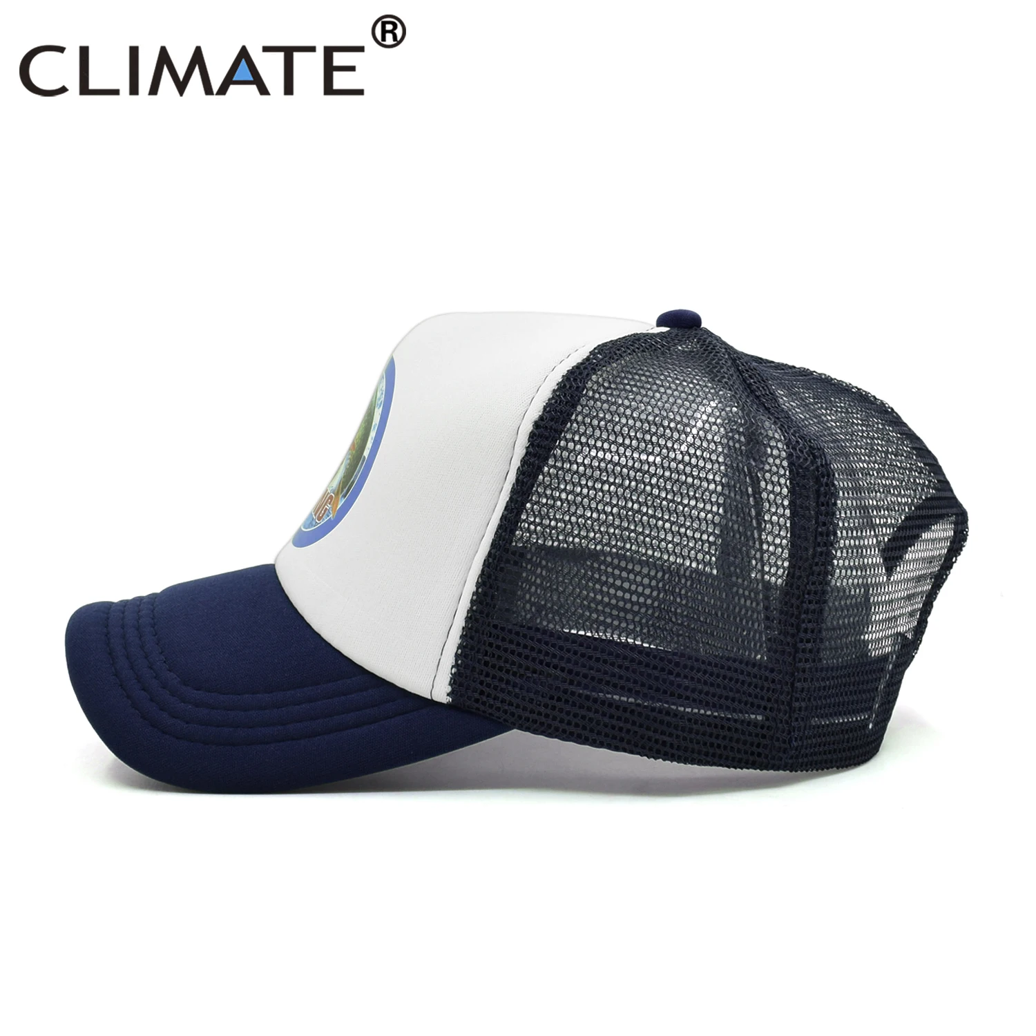 CLIMATE Fishing Fisher Cap Pike Fish Hunt Trucker Cap for Man Fisher  Fishing Fish Hat Baseball Cap Cat Summer Cool Mesh Cap Fish