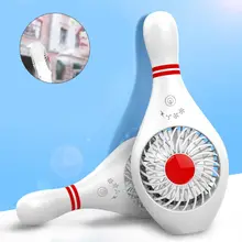 Модный Мини ручной вентилятор в форме боулинга, Перезаряжаемый USB, тихий охлаждающий вентилятор, кулер для дома, офиса, путешествий, праздничные подарки