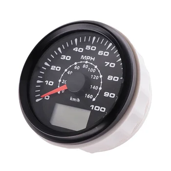 

GPS Speedometer 85mm Digital Speed Meter LCD Display 100MPH 160Km/h Speedometer Gauge With 7 Colors Backlight 12V 24V