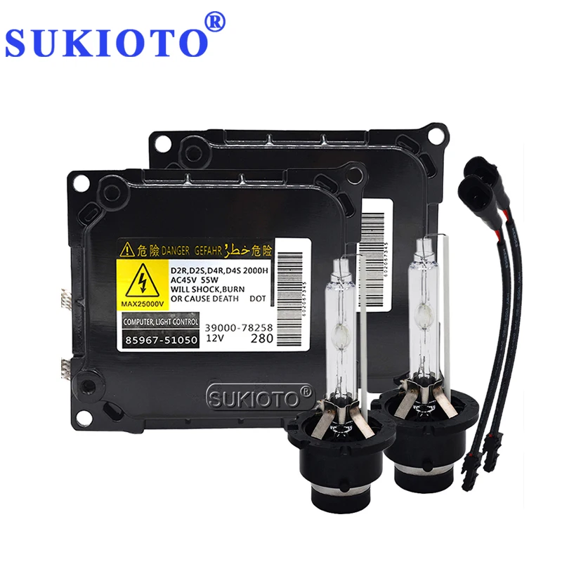 SUKIOTO Car Light 55W Xenon Bulb Kit D2S D2R D4S D4R HID Xenon Ballast OEM 85967-51050 DDLT003 KDLT003 For ES350 GS350 RX350 (7)