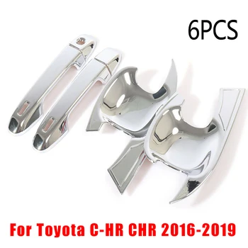 

Durable And Practical ABS Chrome Smart Front Door Handle Covers Trim For Toyota C-HR CHR 2016-2019