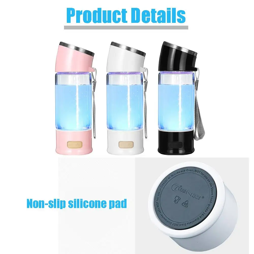 Smart Led Hydrogen-Rich Water Bottle Portable Micro-electrolysis Alkaline Generator Water Filter Pure Rechargeable Healthy Cup