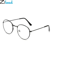 Zilead Овальный металлический чтения очки с бесцветными линзами Для мужчин Для женщин пресбиопические очки Оптические очки по назначению 0 до+ 4,0