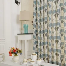 

Curtain Fabric Simple Modern European Style Curtain Cotton and Linen Printed Curtain Screen Curtins for Livingroom Curtain