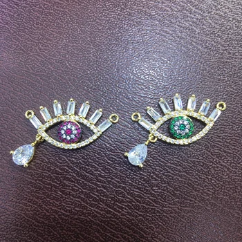 

10pieces small eye chrm with tear drop beads pendants devil eye pendants charm for women jewelry accessories 50890