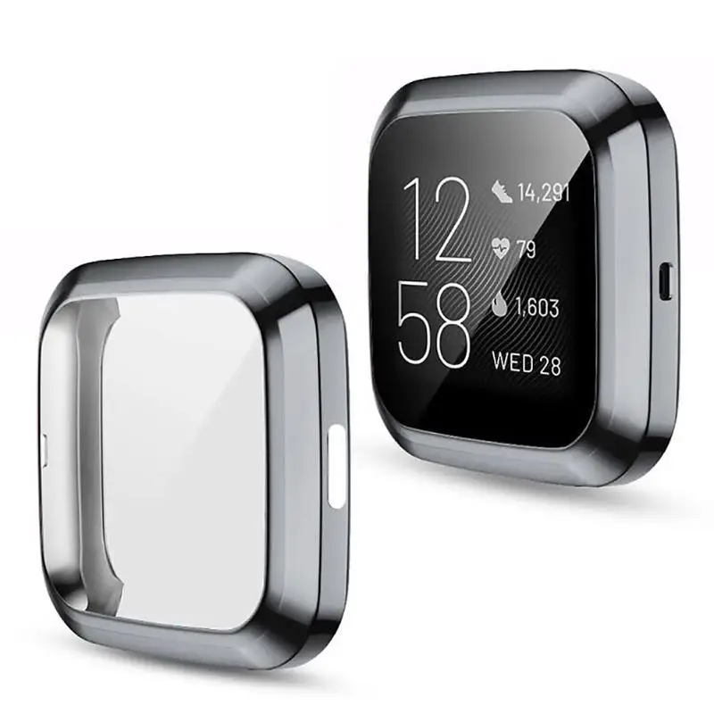 10 цветов Мягкий ТПУ защитный чехол Защитная пленка подходит для Fitbit Versa 2 Смарт водонепроницаемые часы бренд удобный