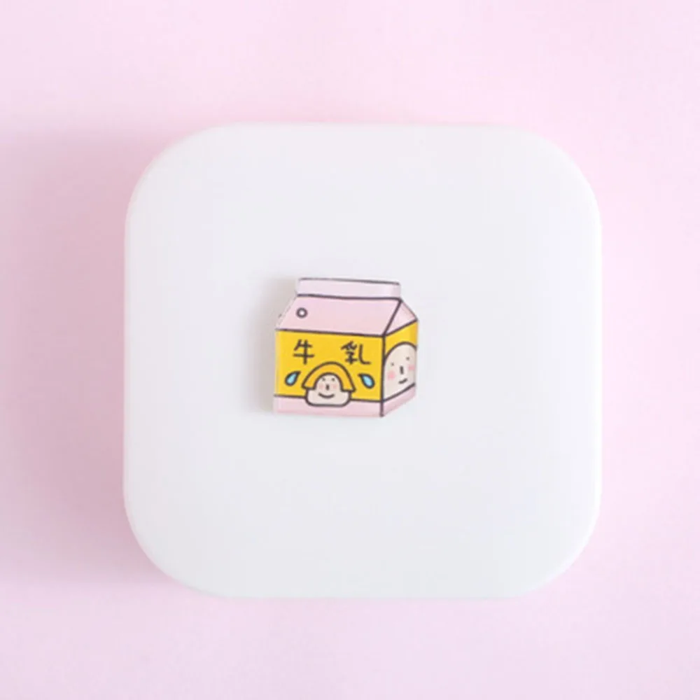 Популярный мини-чехол с квадратными контактными линзами, коробка с милым мультяшным сердцем для девочек, мягкая коробка для очков для младшей сестры, красивая коробка для грудничков - Цвет: Лаванда