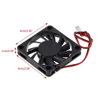

DC 24V 2-Pin Cooling Fan 60x60x10mm PC Computer CPU System Sleeve-Bearing Cooling Fan 6010