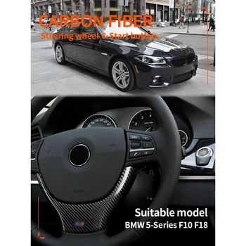 

Carbon Fiber Steering Wheel Trim Black Interior Cover Decoration Sticker