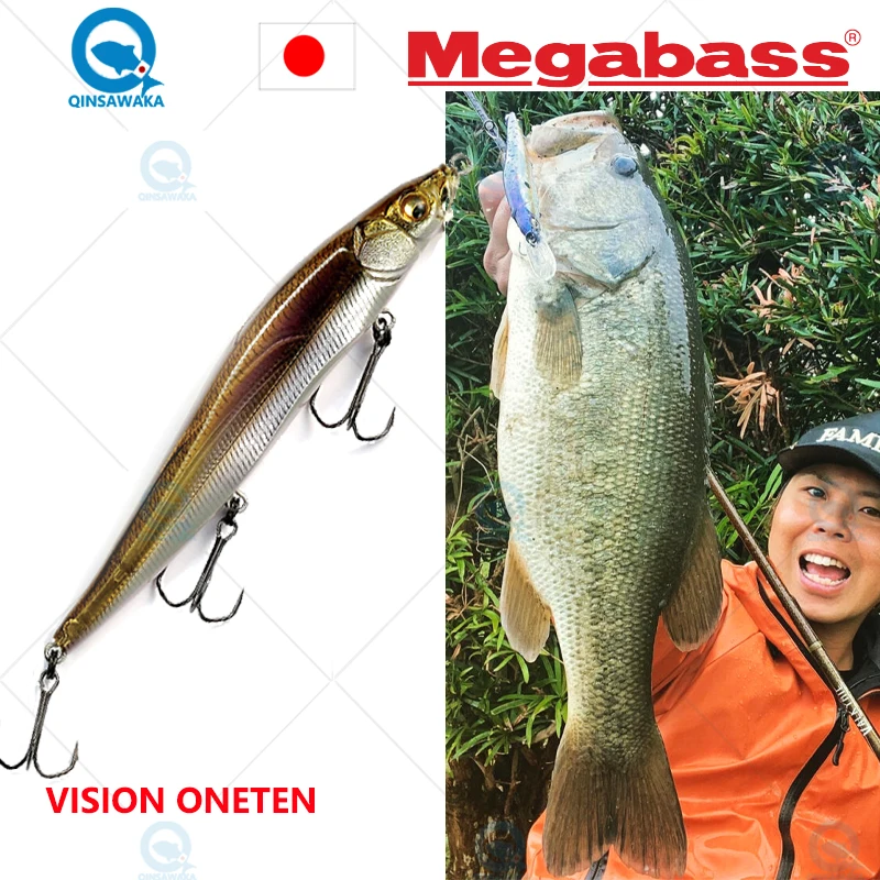 Megabass Vision ONETEN Minnow Fishing LureSlow Floating BASS Lure Jerkbait  Bullet Dynamic Sea Tackle 110cm 4g Japan