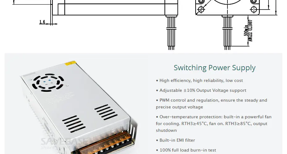 ENGMATE 4 шаговый двигатель TB6600 драйвер HB Nema23 389oz-in мотор 24V блок питания для "сделай сам"