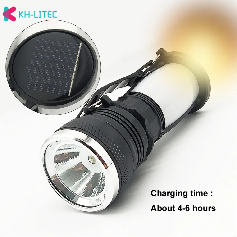 Solar-Power-Rechargeable-Battery-Waterproof-LED-Flashlight-Outdoor-Torch-flashlight-Camping-Tent-Light-Lantern-Lamp（3）