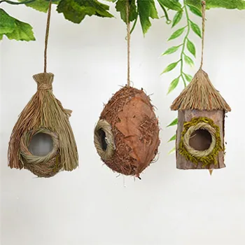 

Idyllic Environmental Protection Simulation Bird Nest Parrot Bird Nest Plant Decoration House Garden Home Accessories Pet House