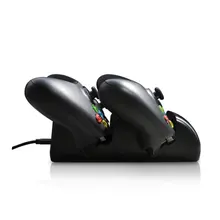 Xbox One/One X/One S зарядное устройство с двумя слотами высокоскоростная док-станция/зарядная станция 2x1000 mAh перезаряжаемая батарея