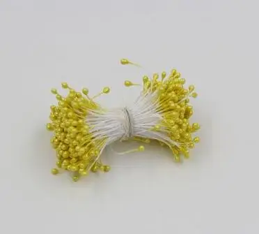 Yellow 100 шт/партия искусственные цветы тычинки с днем рождения украшения детский душ Свадебные украшения Флорес Рождественский Декор - Цвет: Yellow