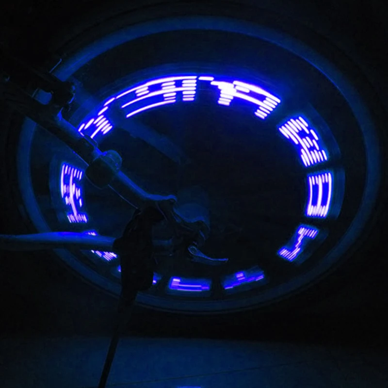 

7LED Bicycle Tyre Spoke Light MTB Road Bike Tyre Wheel Spoke Valve Signal Flash Bright Letter LED Lamp Bike Lights Accessories