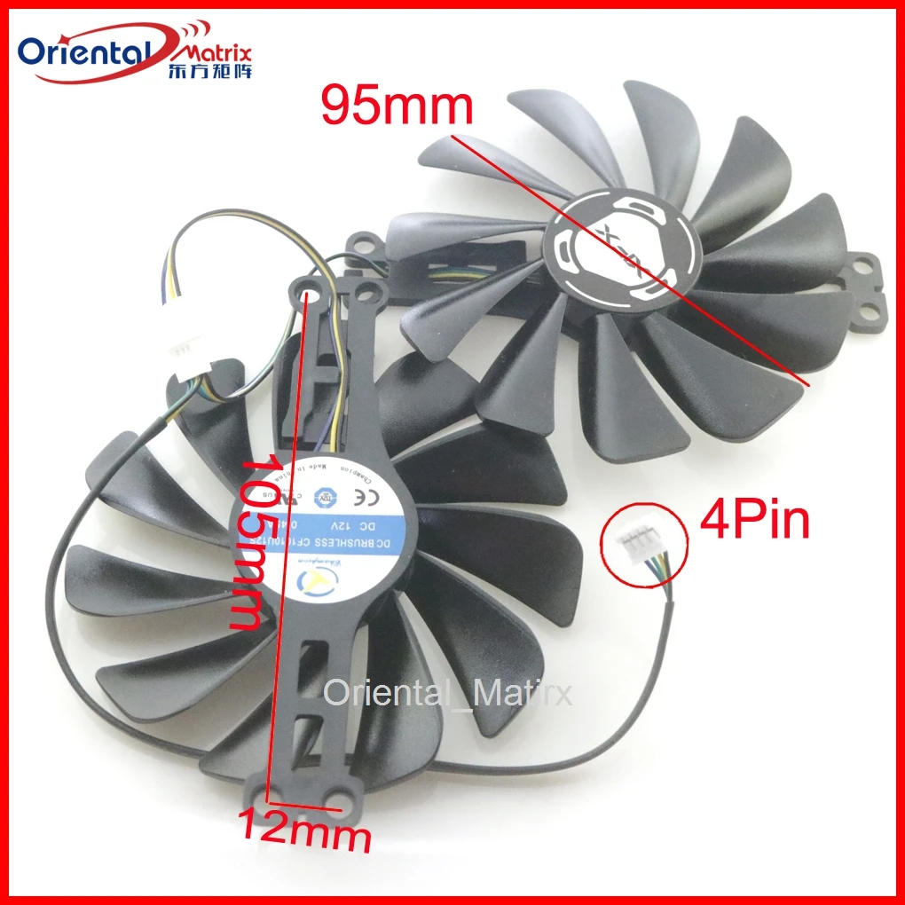 Spedizione Gratuita Cf1010U12S 12 12V 0.45A 95Mm Vga Fan Per Xfx Rx6600 6600Xt Speedster Scheda Grafica Ventola Di Raffreddamento 4Pin