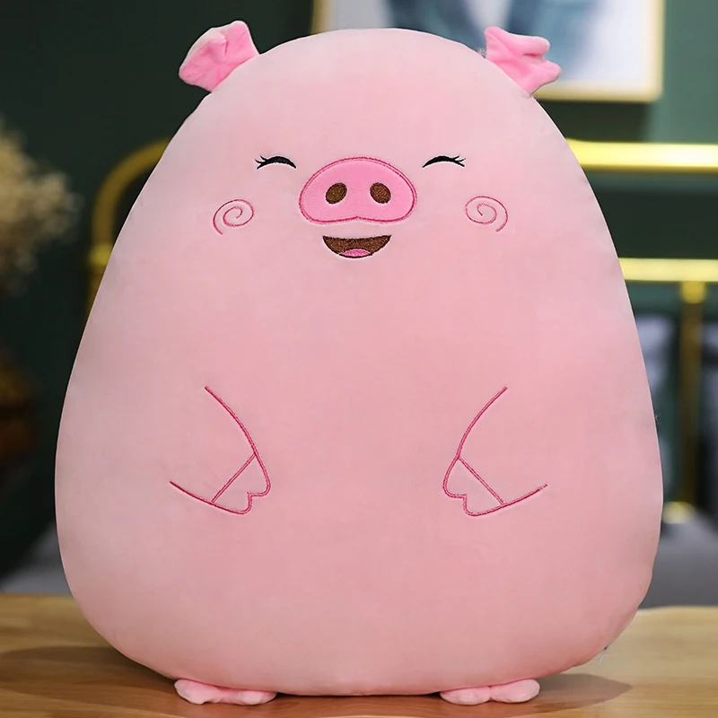 Горячая Huggable Супер kawaii Медведь собака кошка динозавр Свинья мышь плюшевая подушка чучело животных сна детские подарки Шиба игрушки - Цвет: pig