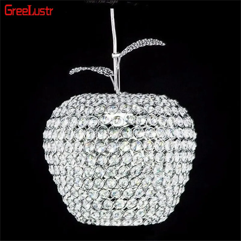 Lustres Apple Crystal Led подвесной светильник Luminarias проходной балкон хромированный