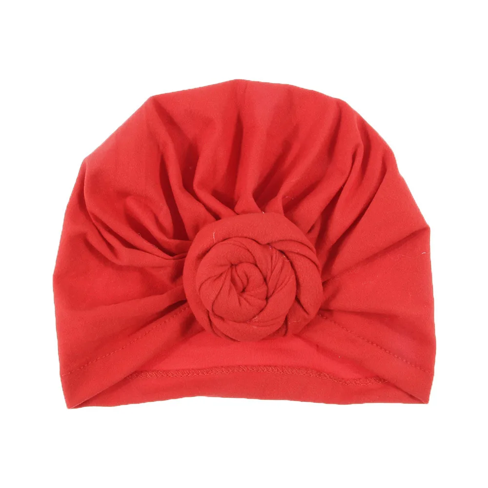 Yundfly Mommy and Me Cotton Blend Rose Flower Hat Women Caps Girls Newborn Turban Hats Twist Knot Headwear Hair Accessories pacifier for baby Baby Accessories