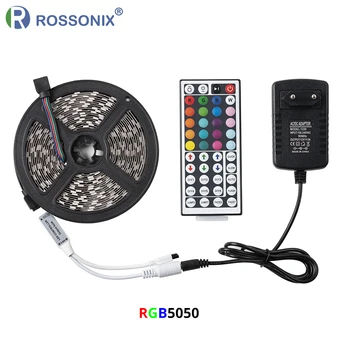 

5m 10m 15m LED Strip 5050 RGB Strip LED Lights Flexible Ribbon Stripe DC 12V Diode Tape LED Strip Light IR Controller Adapter