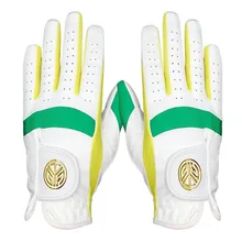 1 пара, детские мягкие дышащие противоскользящие Впитывающее микроволокно, левые и правые перчатки для гольфа, тренировочные варежки для гольфа S/M/L/XL