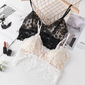 

NINES women tube top bralette crop top women tops Sexy strap Bra Cotton fashion new Underwear Lace chest pad wrap chest topy